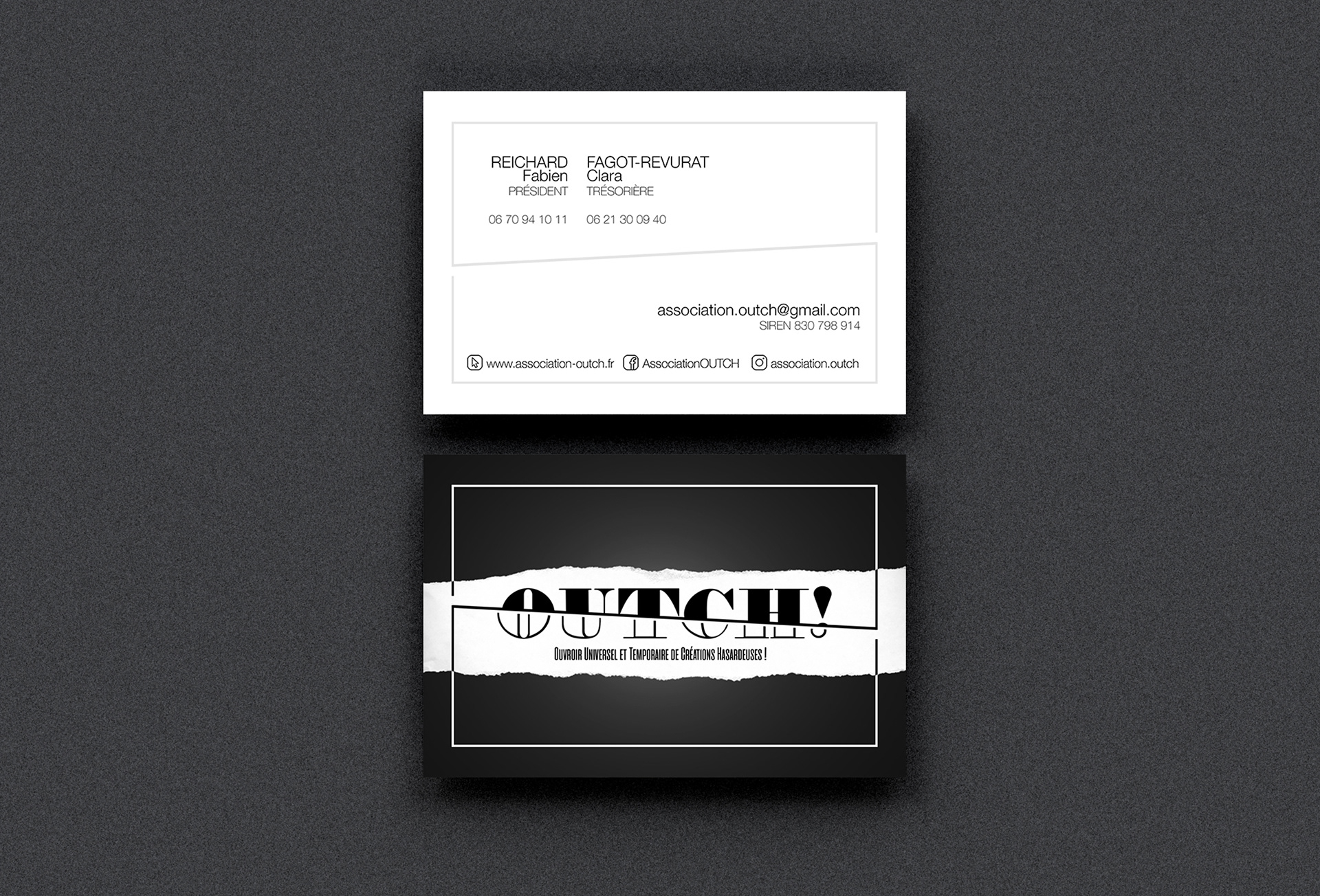 Carte de Visite 1 de OUTCH!, 2018