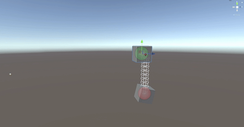 Early iteration exploring how the wire behaves with static objects on each end.