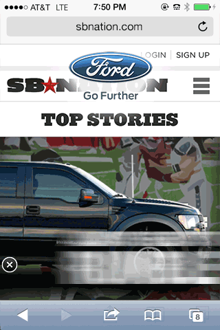 Splash mobile ad