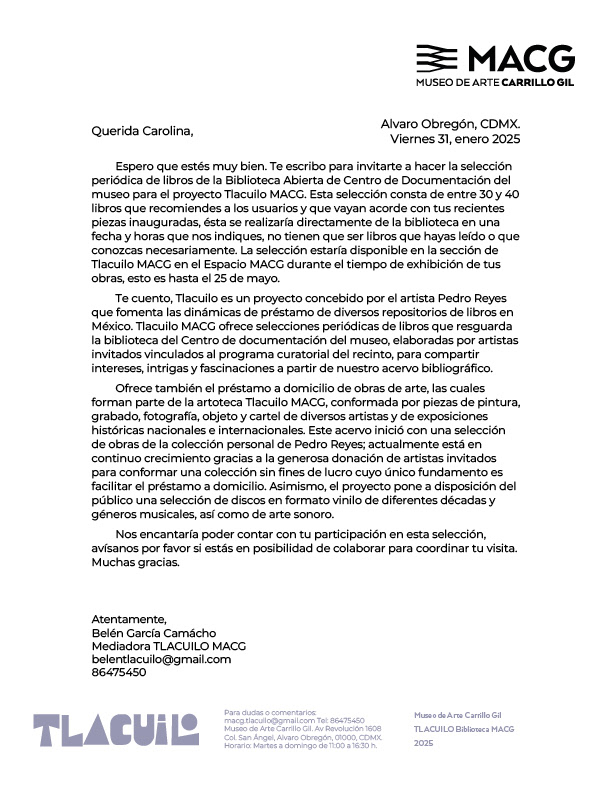 Ejemplo de carta membretada