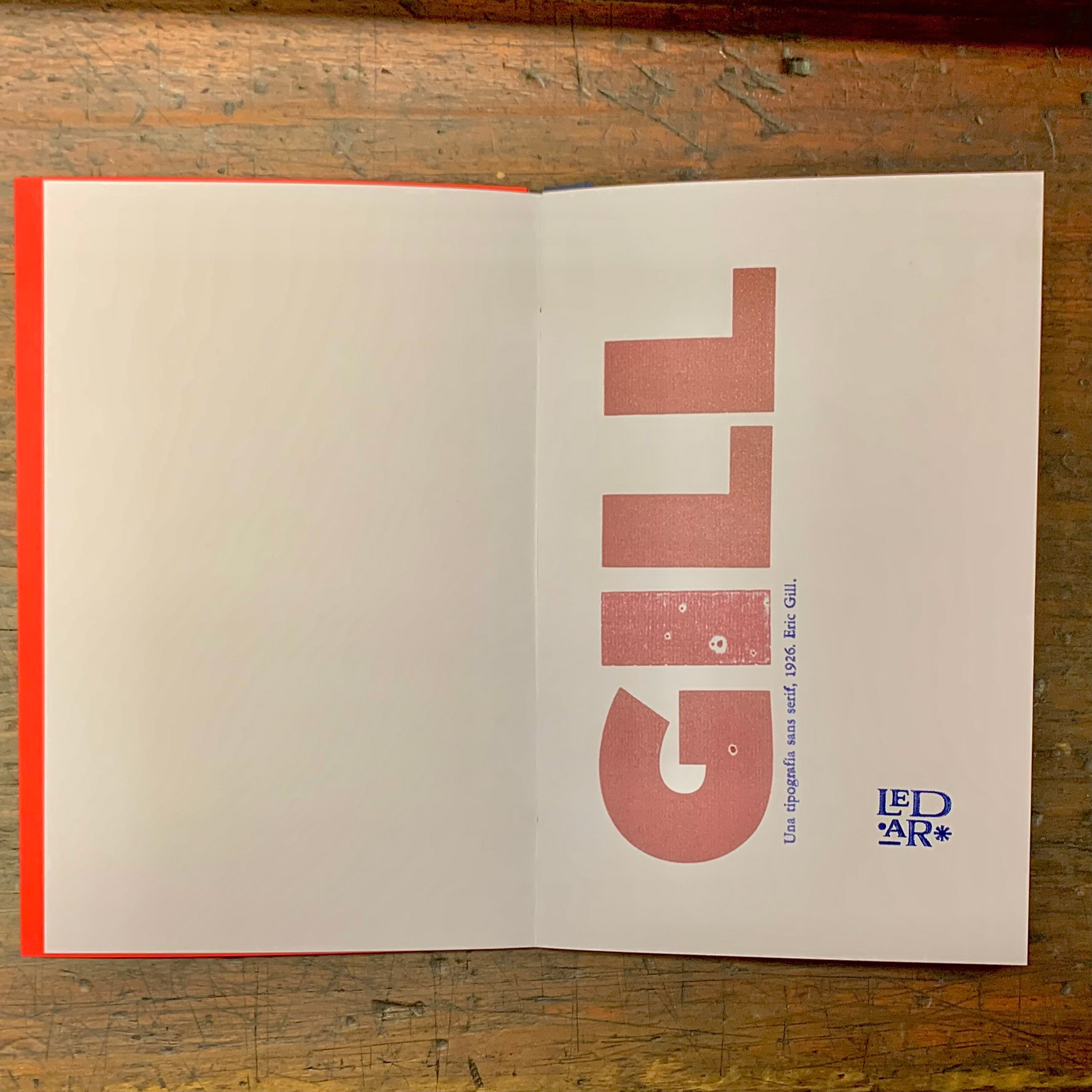 Muestras del opúsculo Gill Sans