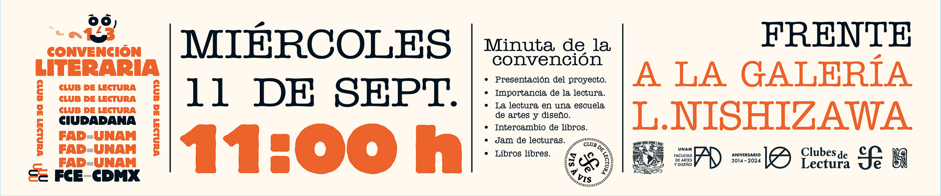 Muestras y mockups de una convención literaria