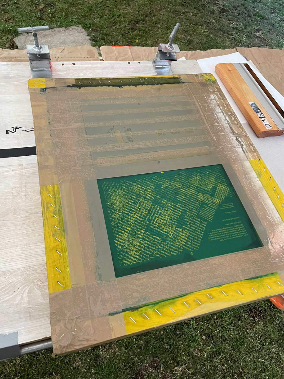 Proceso de impresión en serigrafía