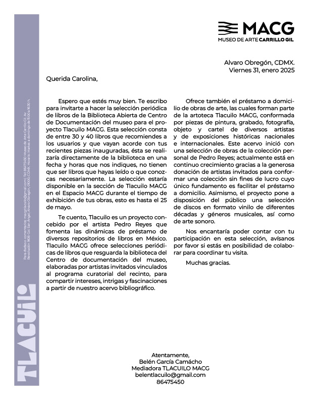 Ejemplo de carta membretada