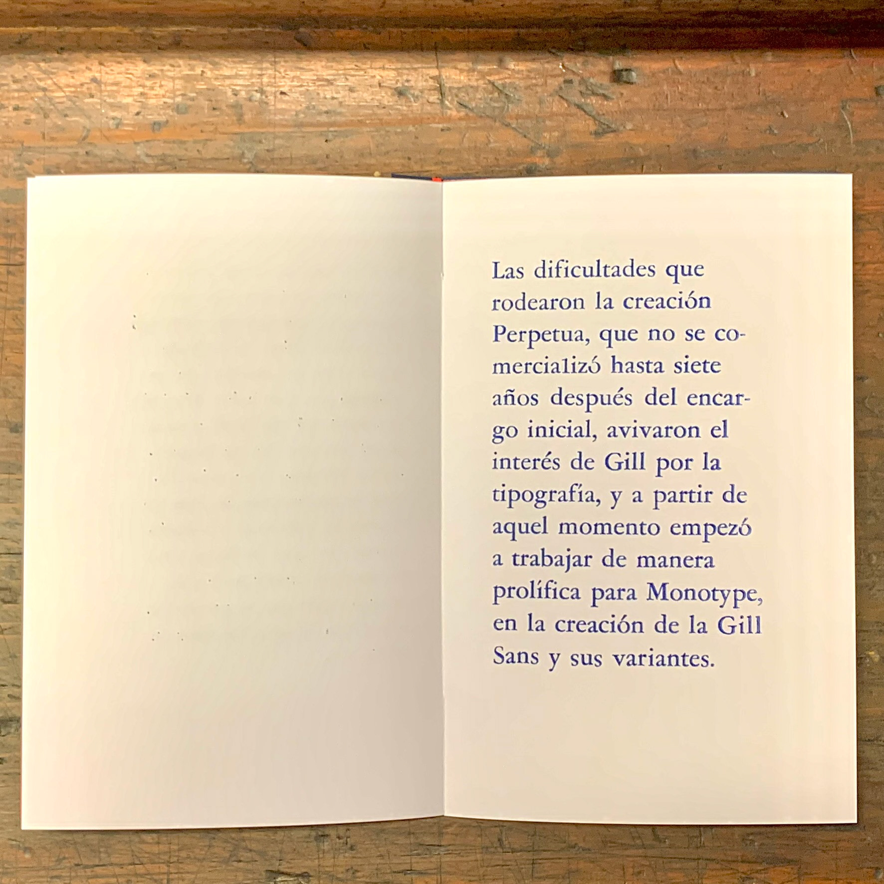 Muestras del opúsculo Gill Sans