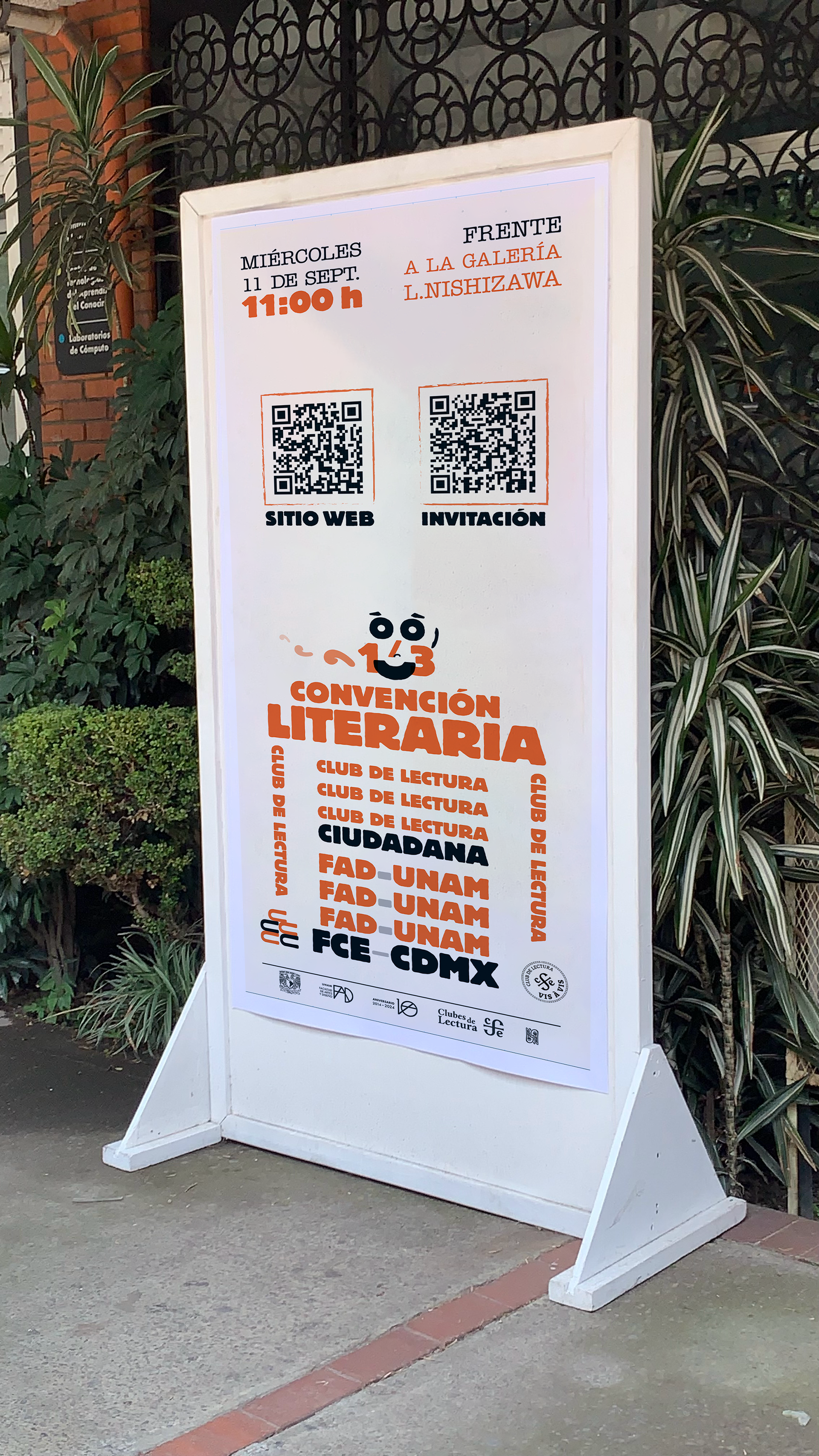 Muestras y mockups de una convención literaria