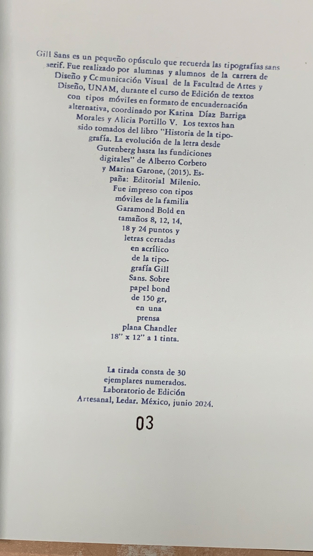 Colofón de un opúsculo