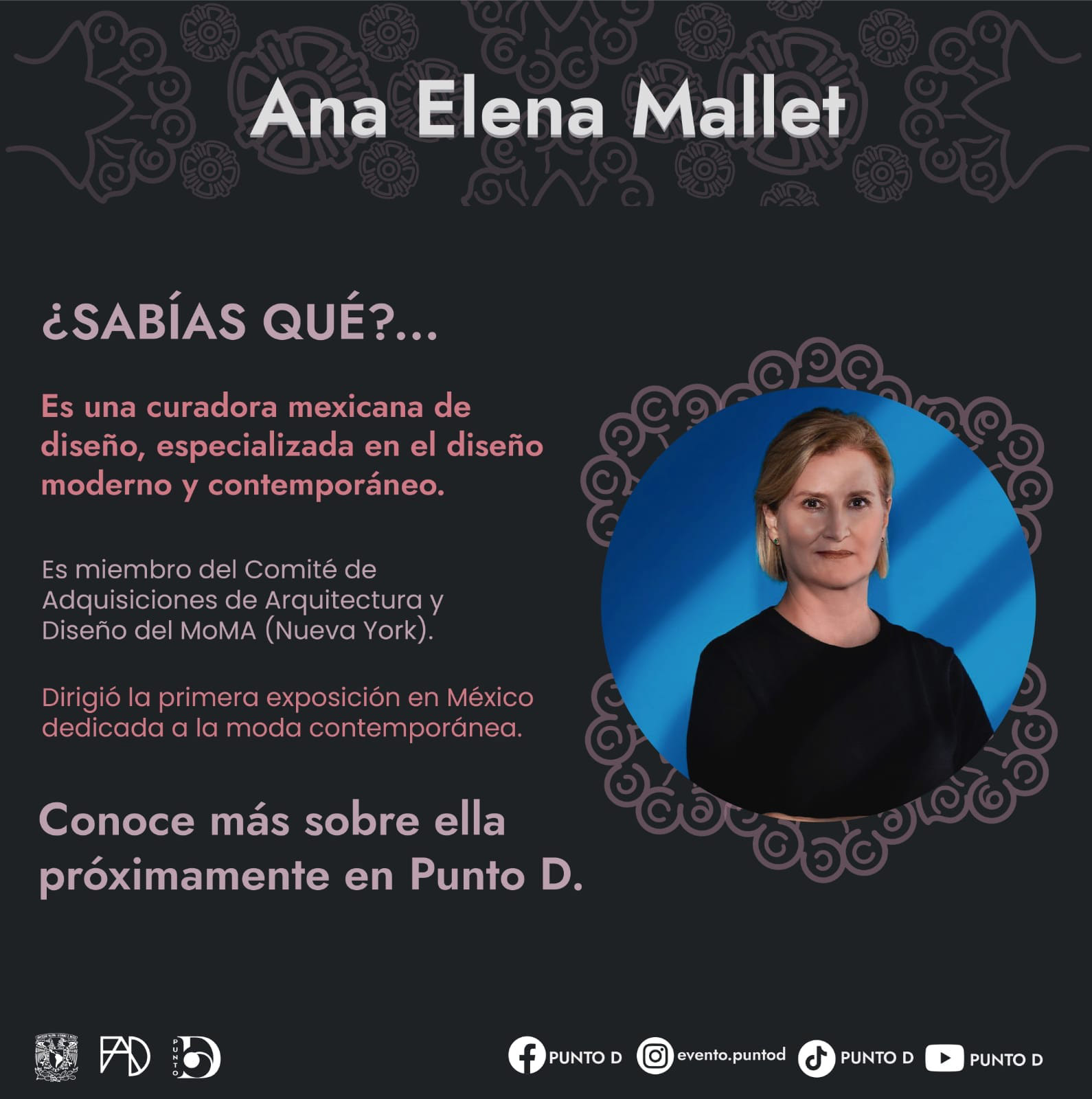 Bumper para promocionar la entrevista a Ana Elena Mallet