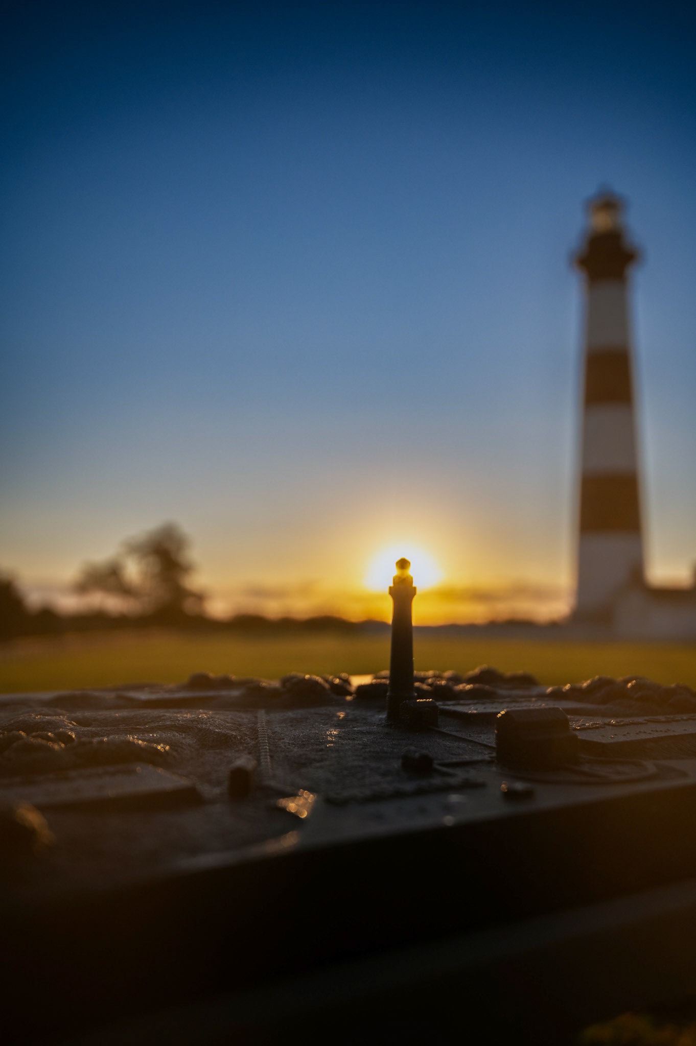 Sunrise sheds its light on the Bodie Island Lighthouse 3D map