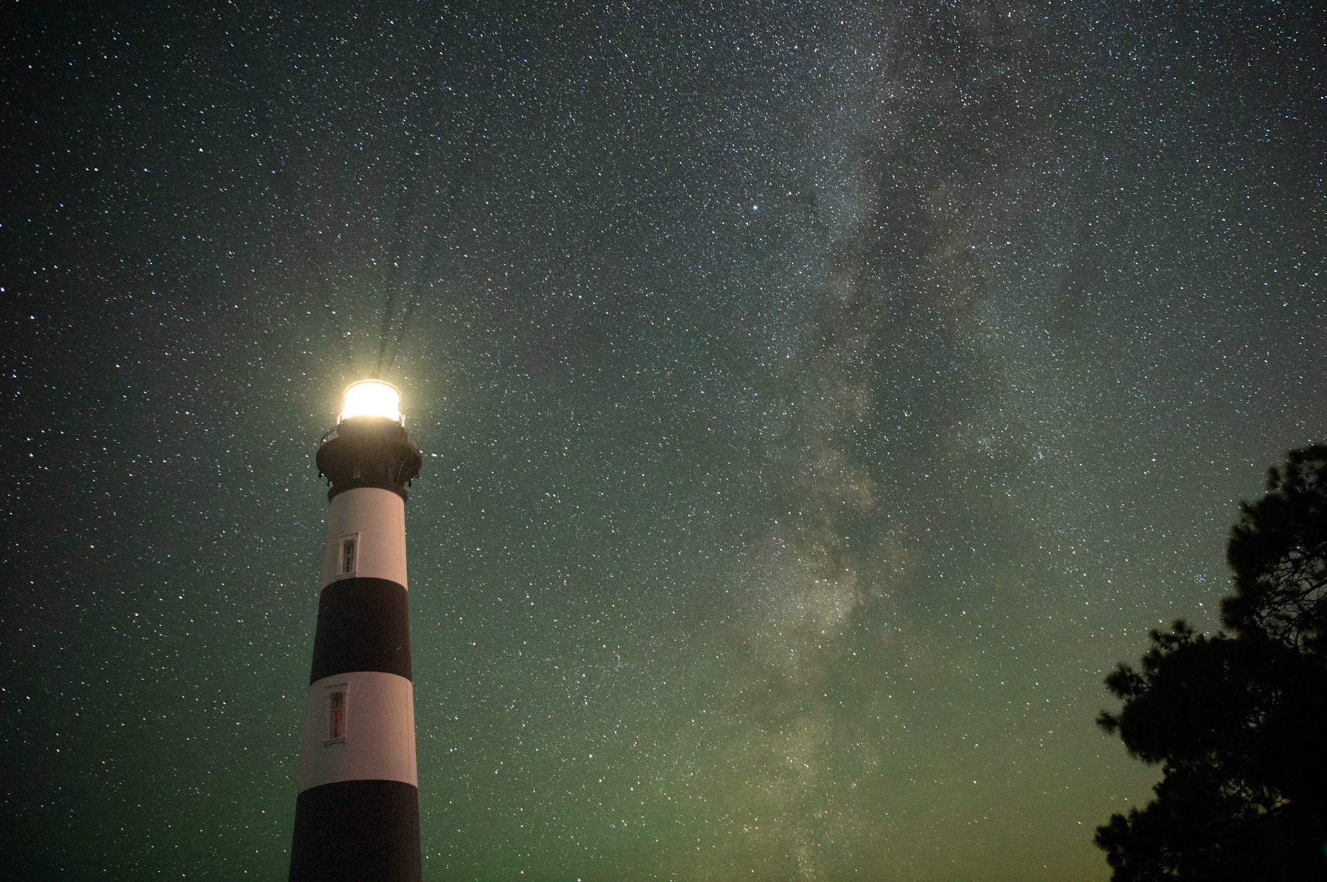 Bodie Island Lighthouse among the Milky Way