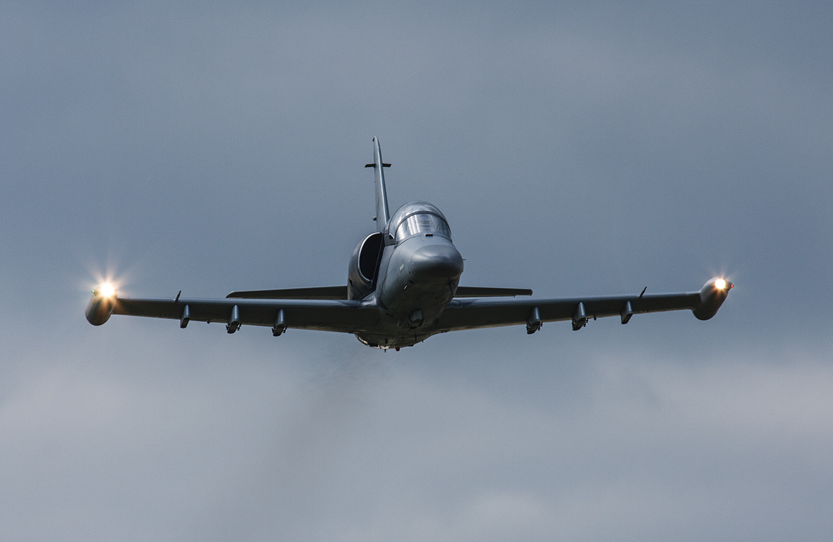 L159 Alca doing a low pass in Pardubice, Czech Rep.