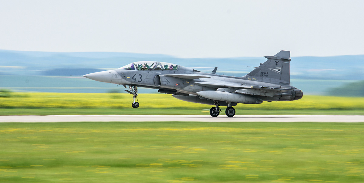Hungarian JAS39 Gripen in Caslav, Czech Rep.