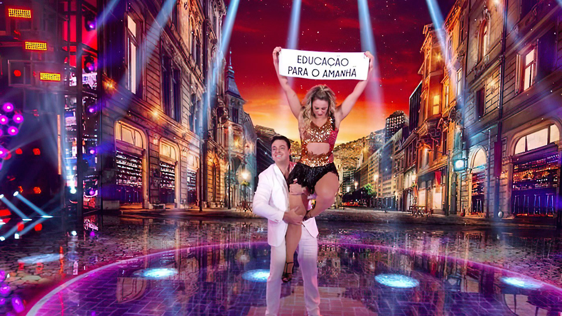 Paolla Oliveira e Leandro Azevedodançam Samba no Super Dança dos Famosos 2021