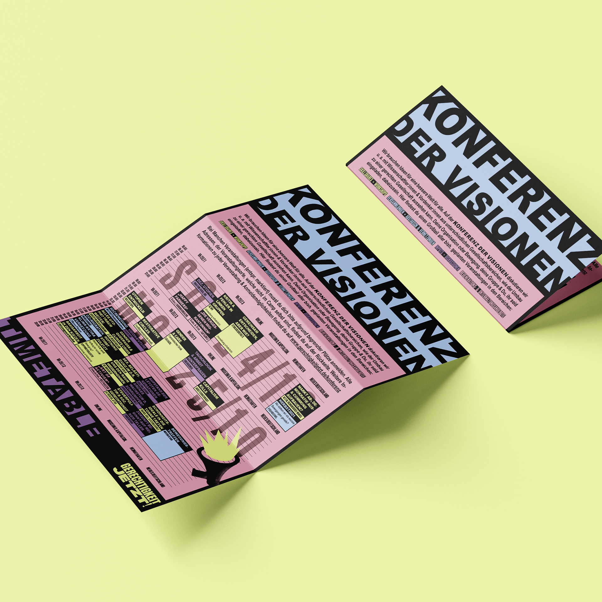 Konferenz der Visionen |  Timetable als Flyer - Front