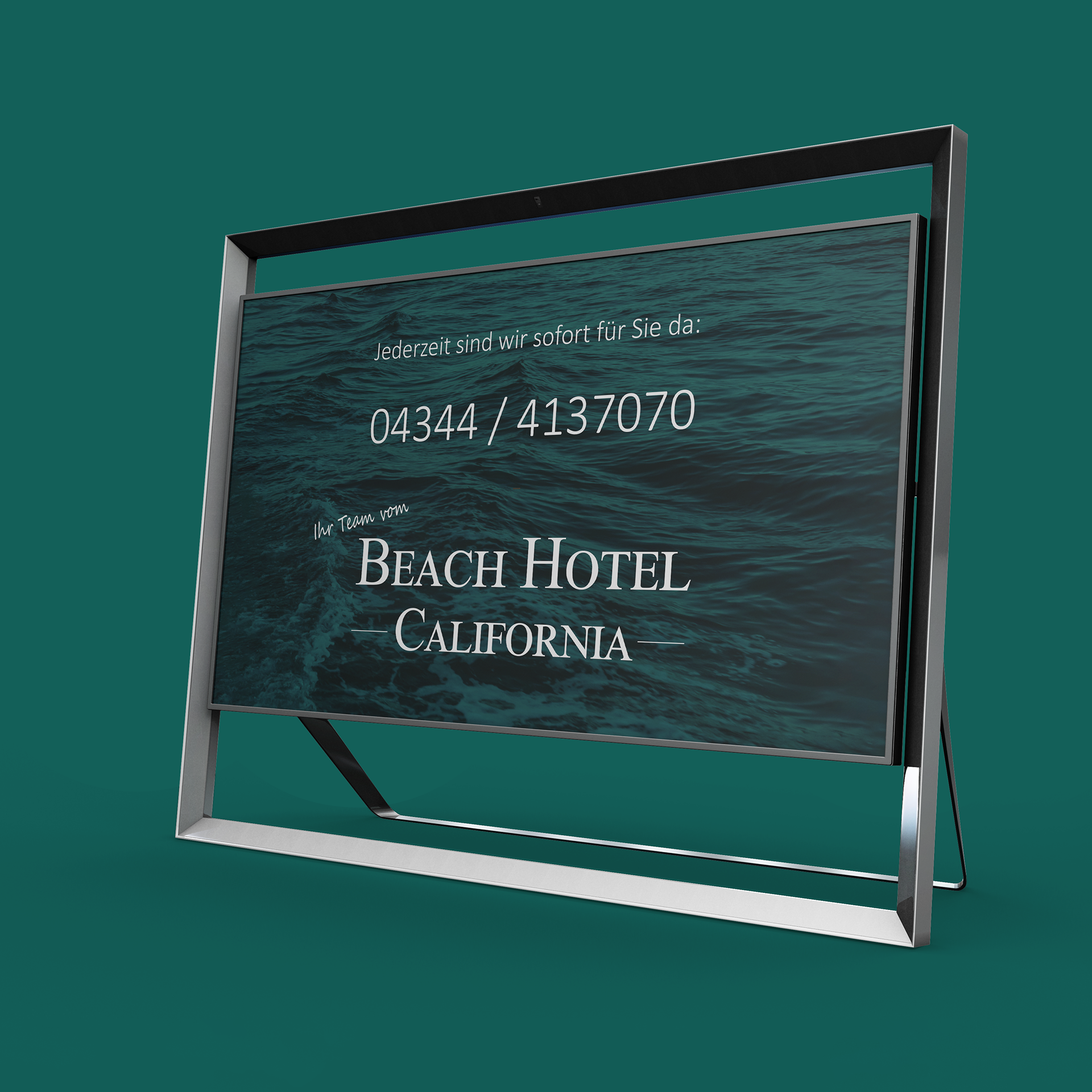 Beach Hotel California | Info-Aufsteller für Rezeptionstresen (2015)