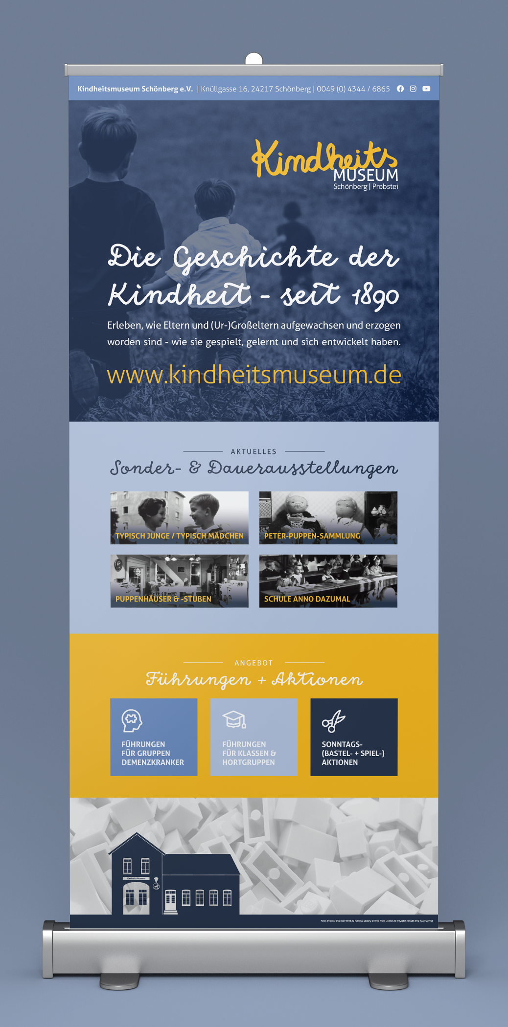 RollUp-Banner passend zum neuen Design der Webseite