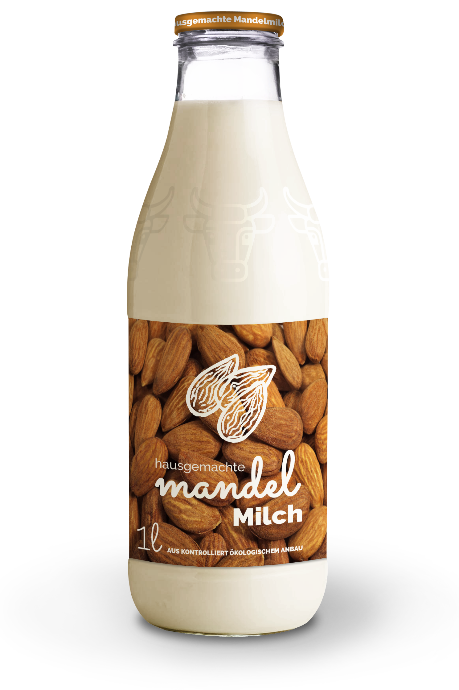 Label für hausgemachte Mandelmilch
