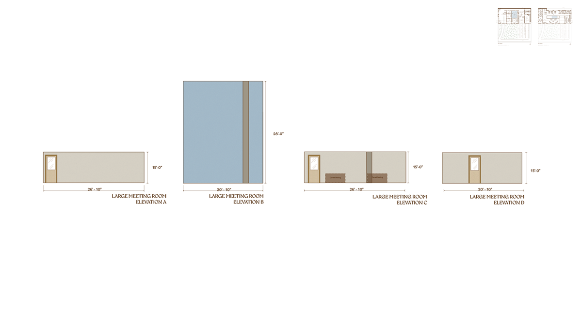 Interior Elevation of the Small meeting Room