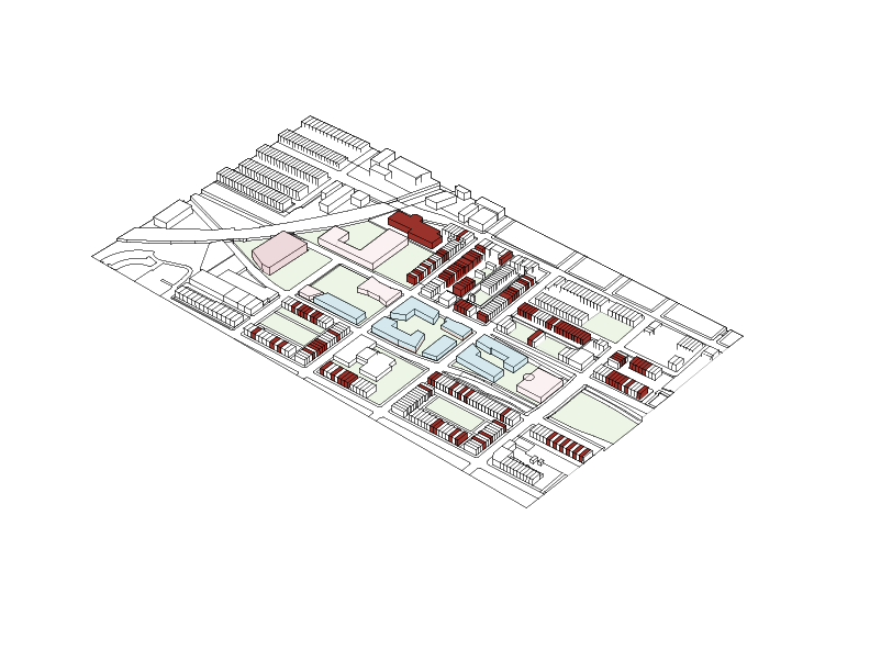 Building Vacancy Diagram (Red Buildings = Vacant)