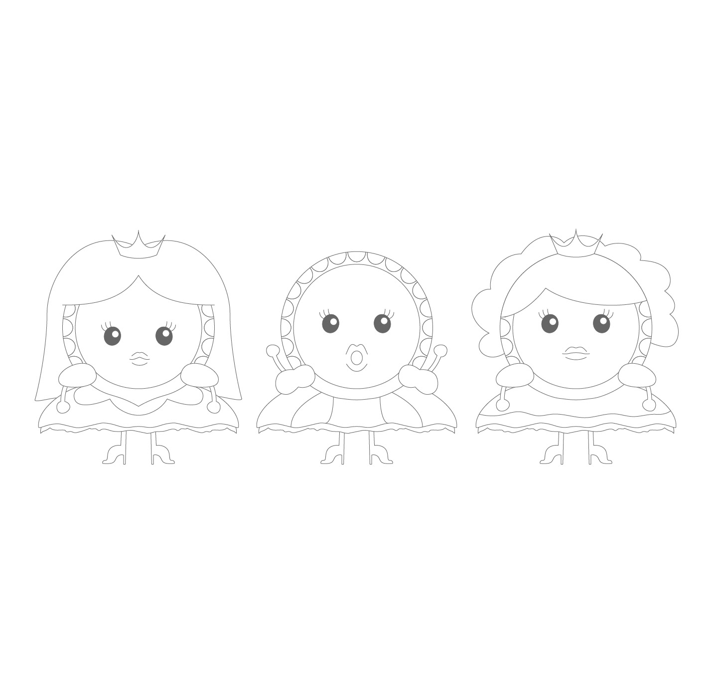 Bottle Cap Princesses