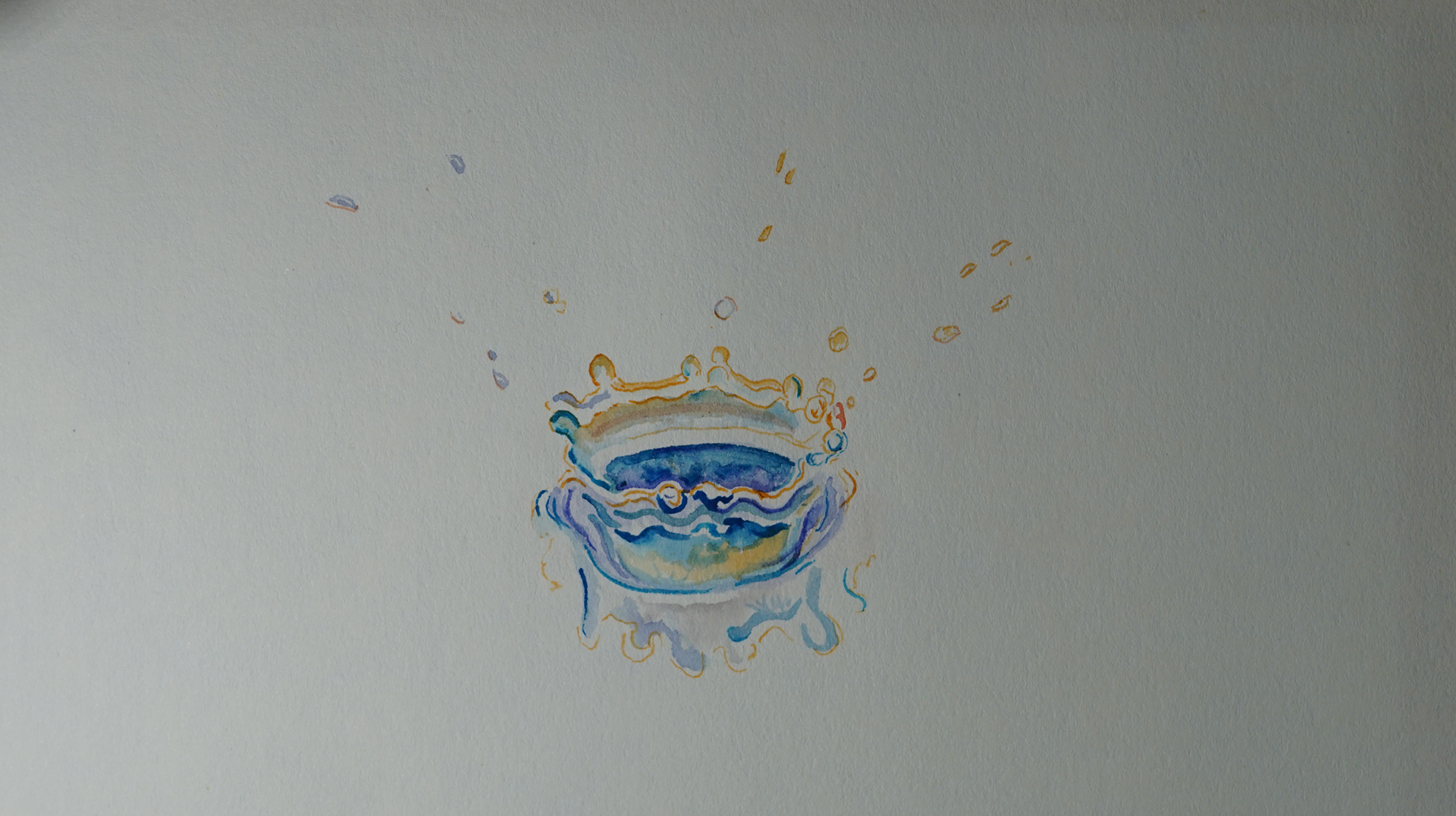 Watercolour painting for an individual animated frame