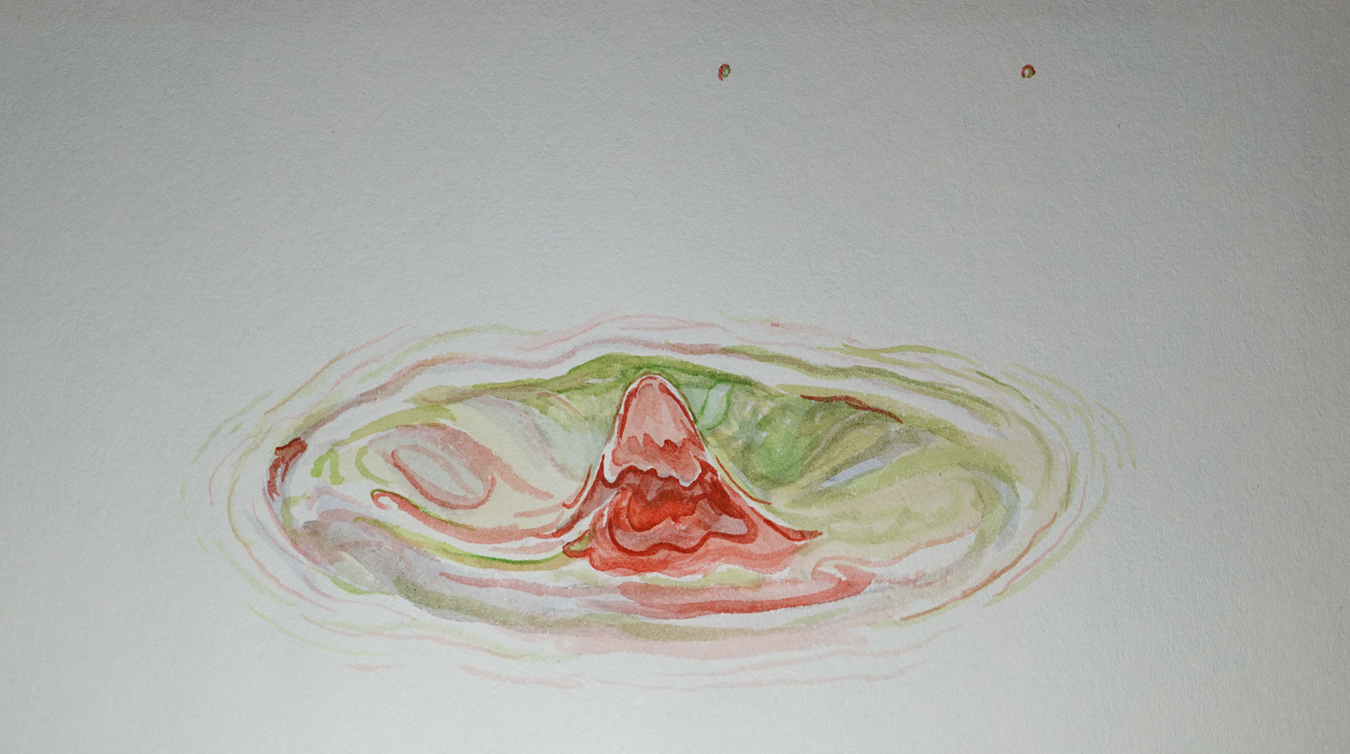Watercolour painting for an individual animated frame