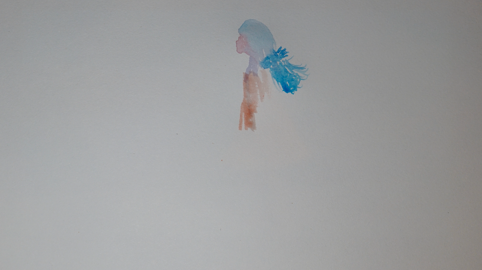 Watercolour painting for an individual animated frame - time-lapse