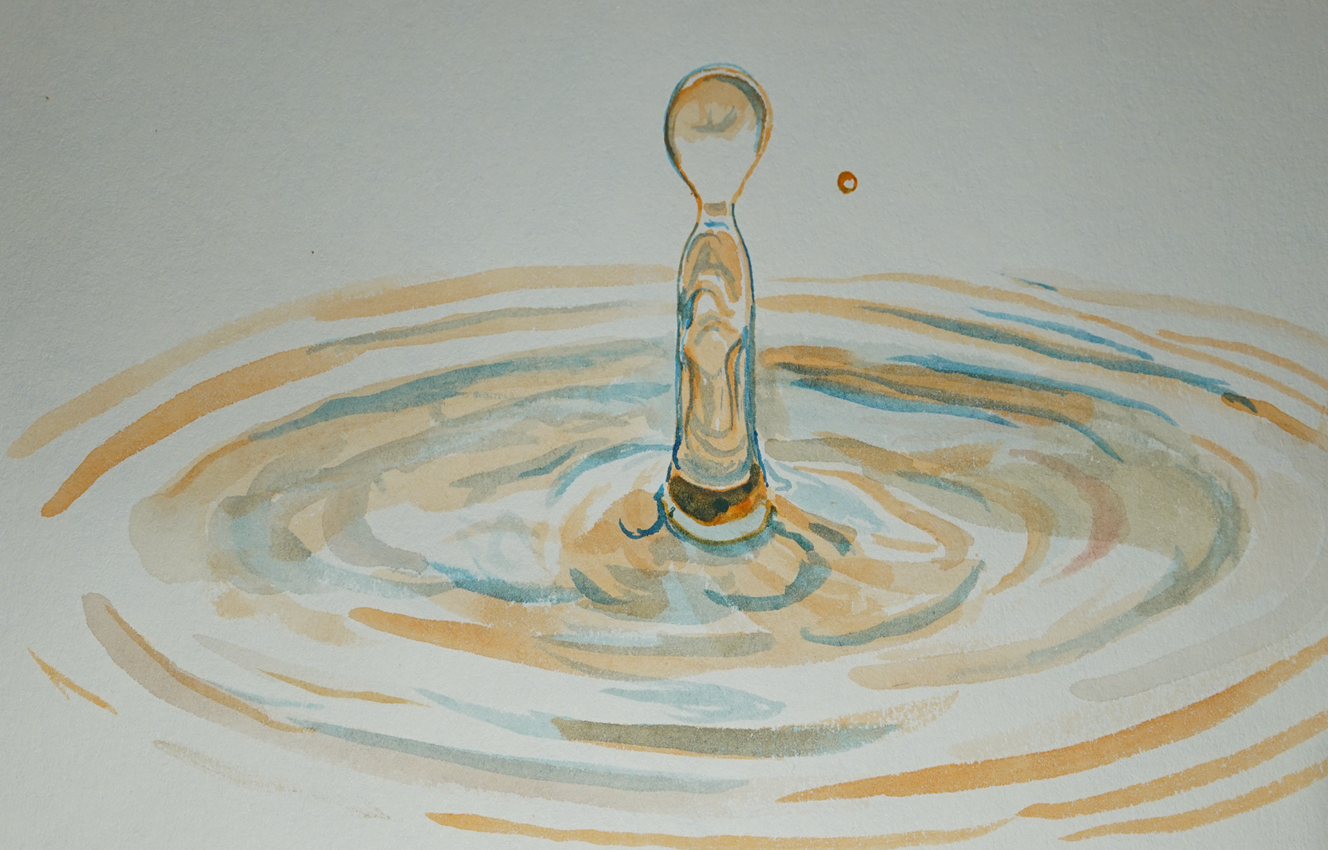 Watercolour painting for an individual animated frame