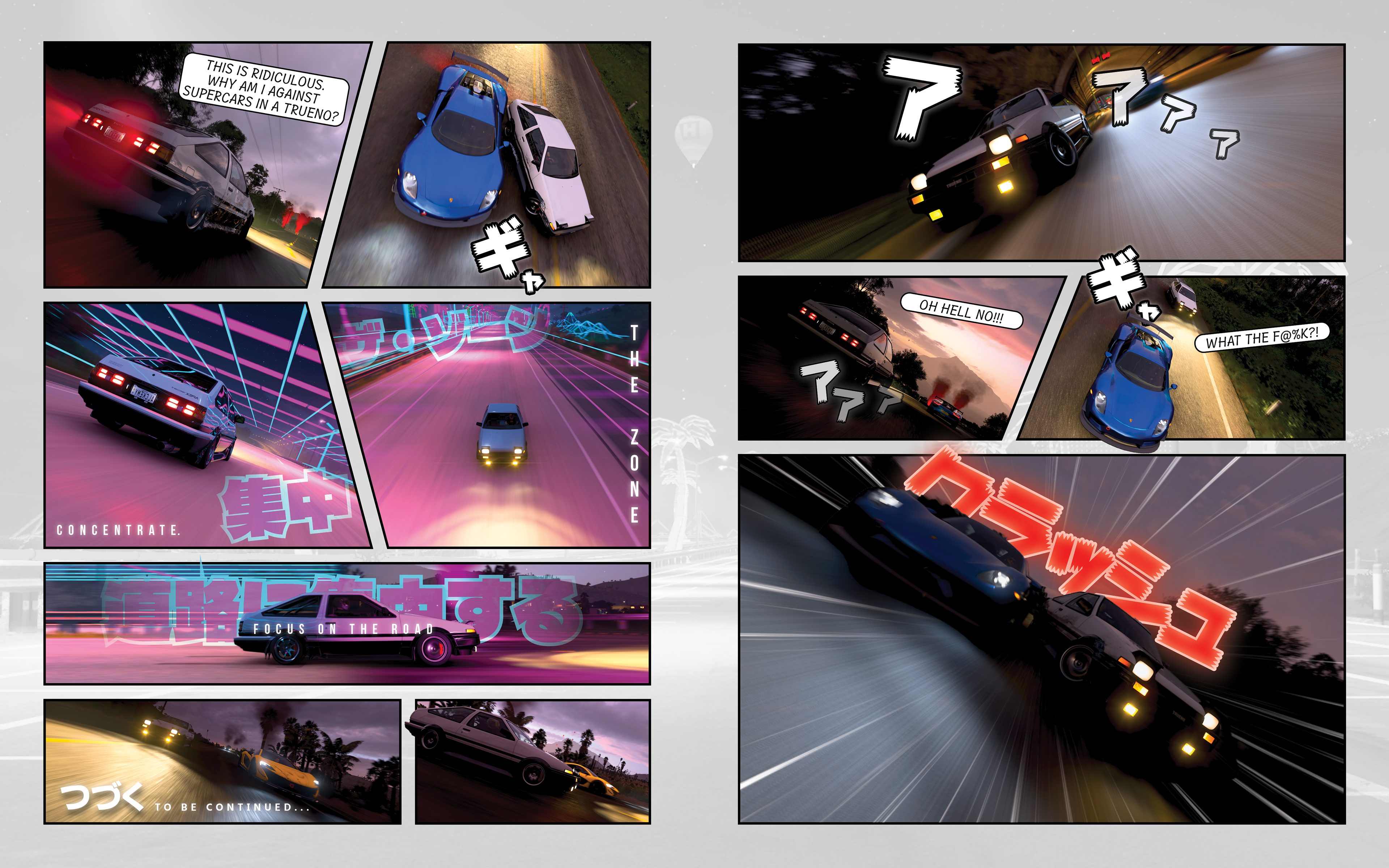 Forza manga based off Initial D/MF Ghost for InDesign (2025)