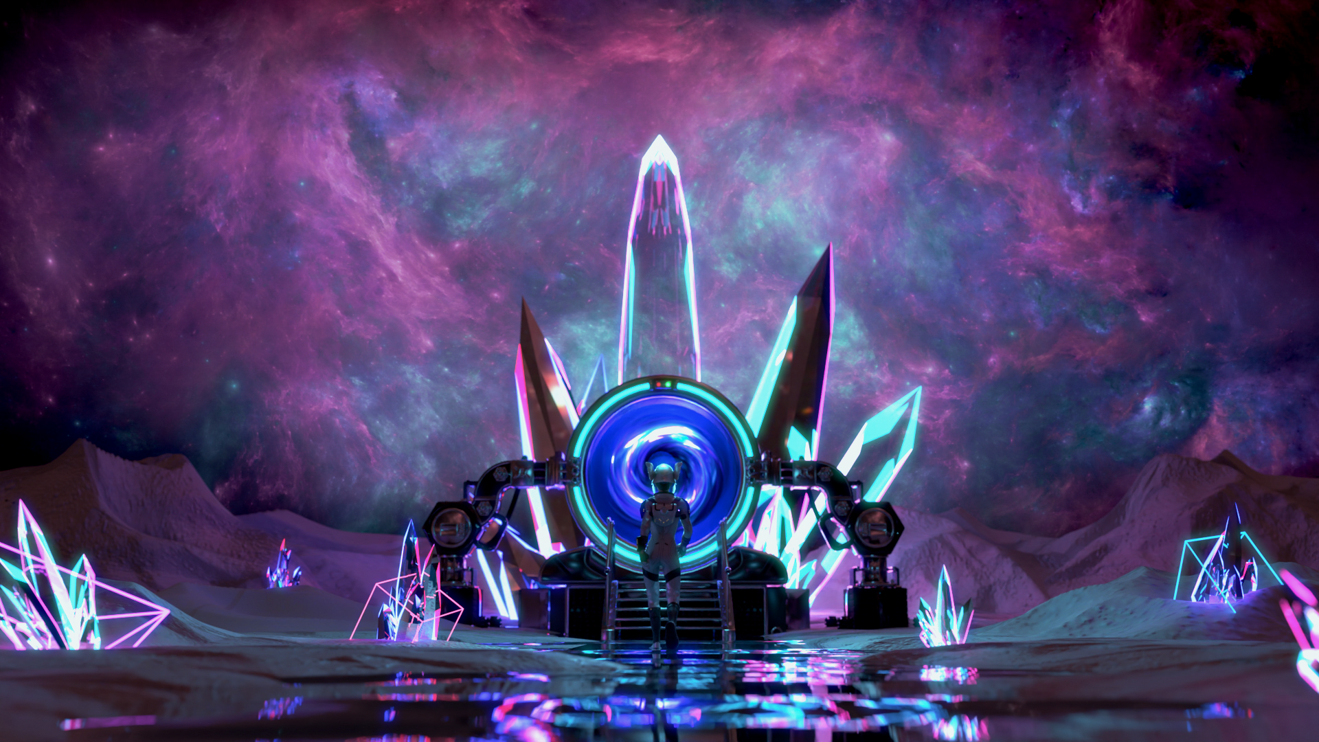 Cyber (2023) - HDRI, reflection and transparent shading capabilities in Evee