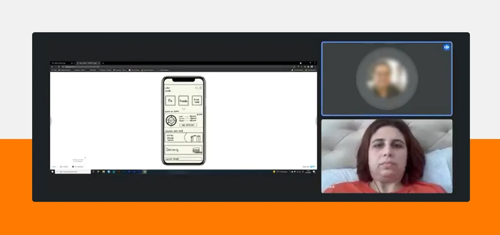Print do teste com rabiscoframe