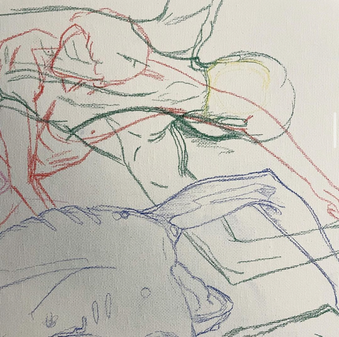 "envelop". colored pencil. 2022