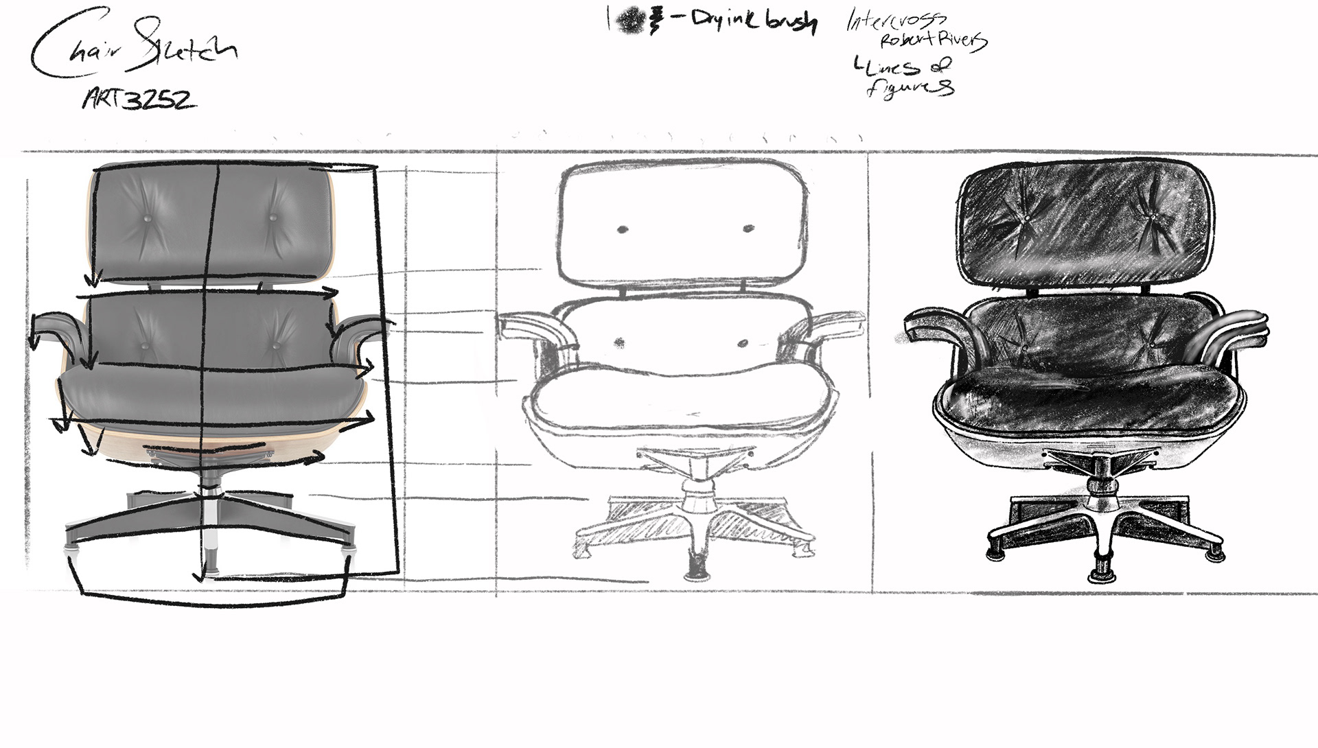 "Chair Study". Digital Illustration. 2020