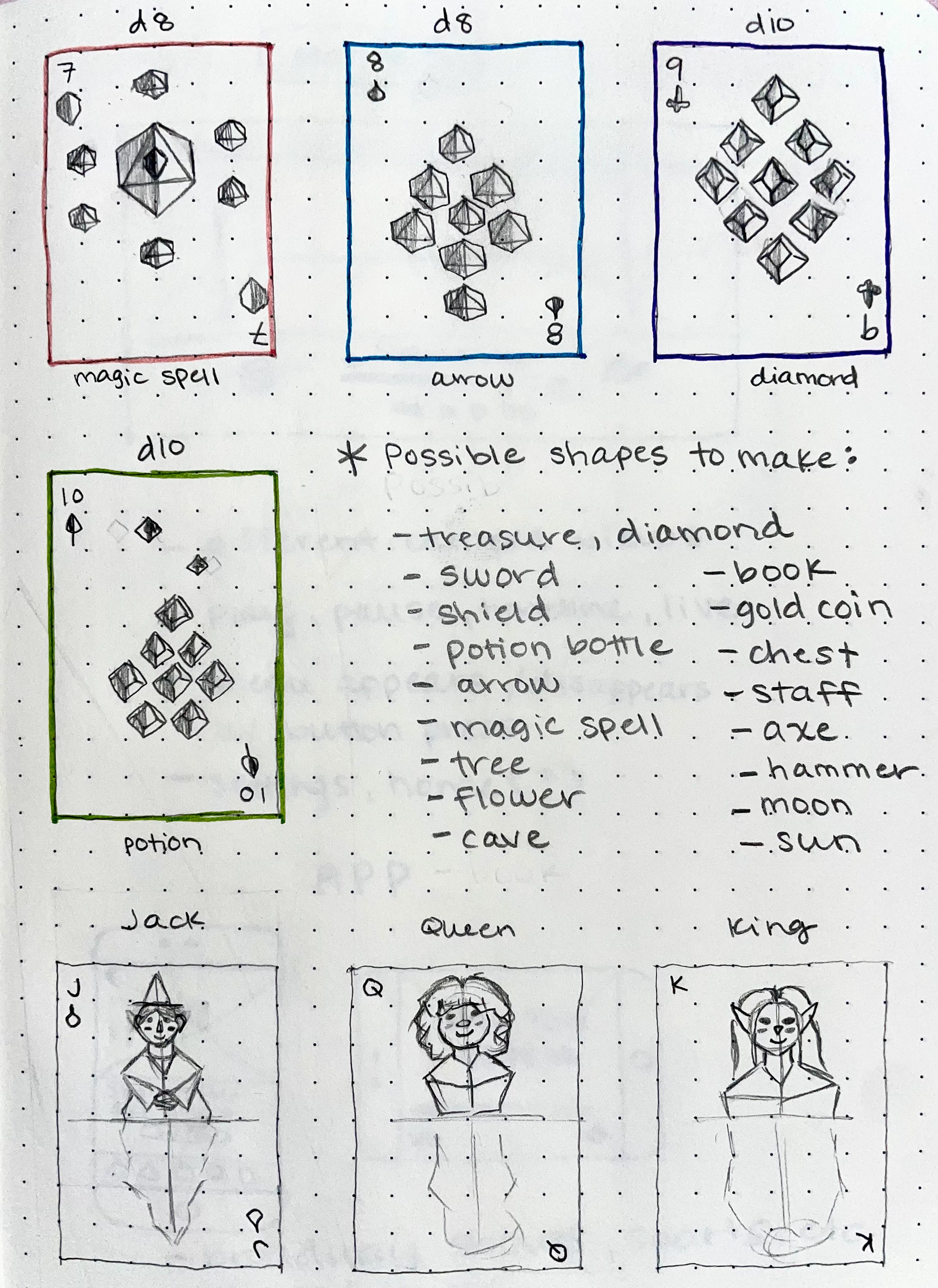 Face Card Sketches