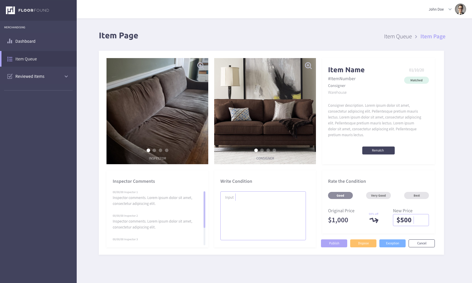 Item Page