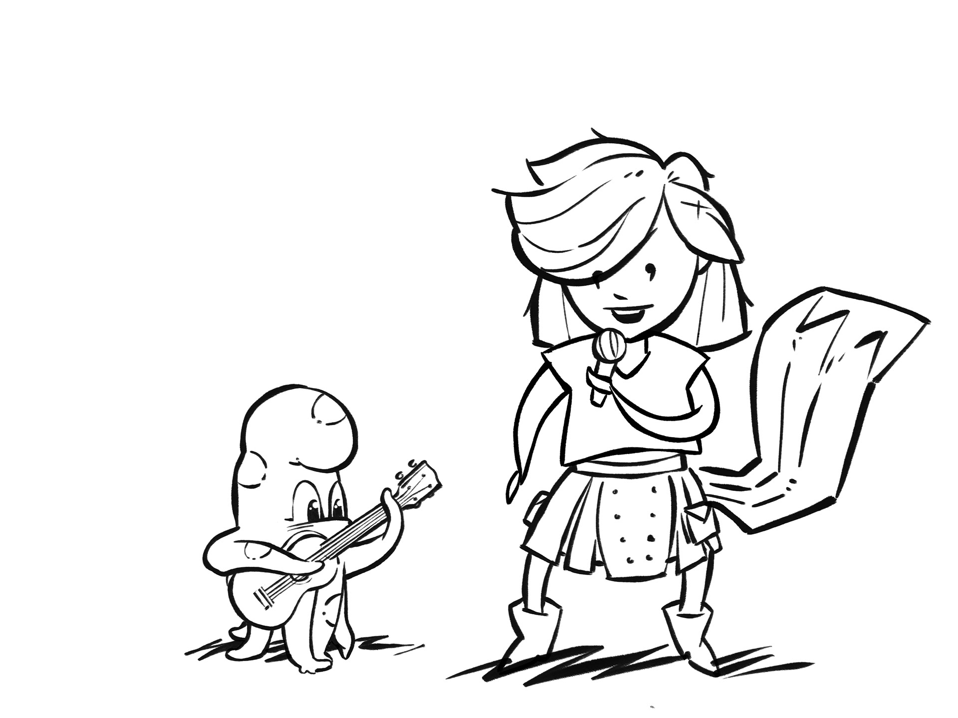 Little Ali Fox and her best friend Jefferson