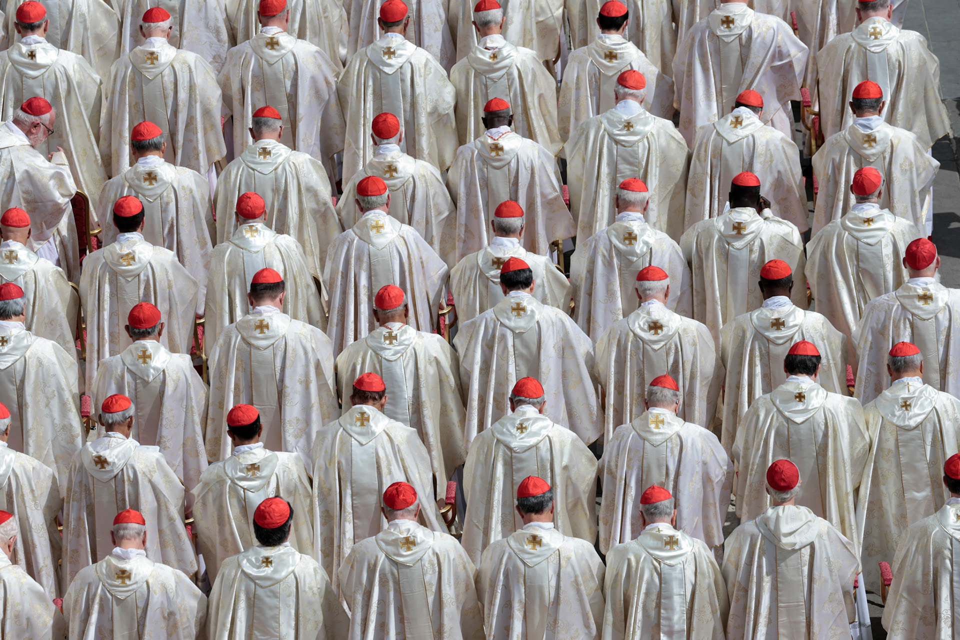 Cardinals attend the inauguration Mass of Pope Leo XIV, formerly Cardinal Robert Francis Prevost, at the Vatican May 18, 2025. He is the first American pope in history. (OSV News photo/Guglielmo Mangiapane, Reuters)