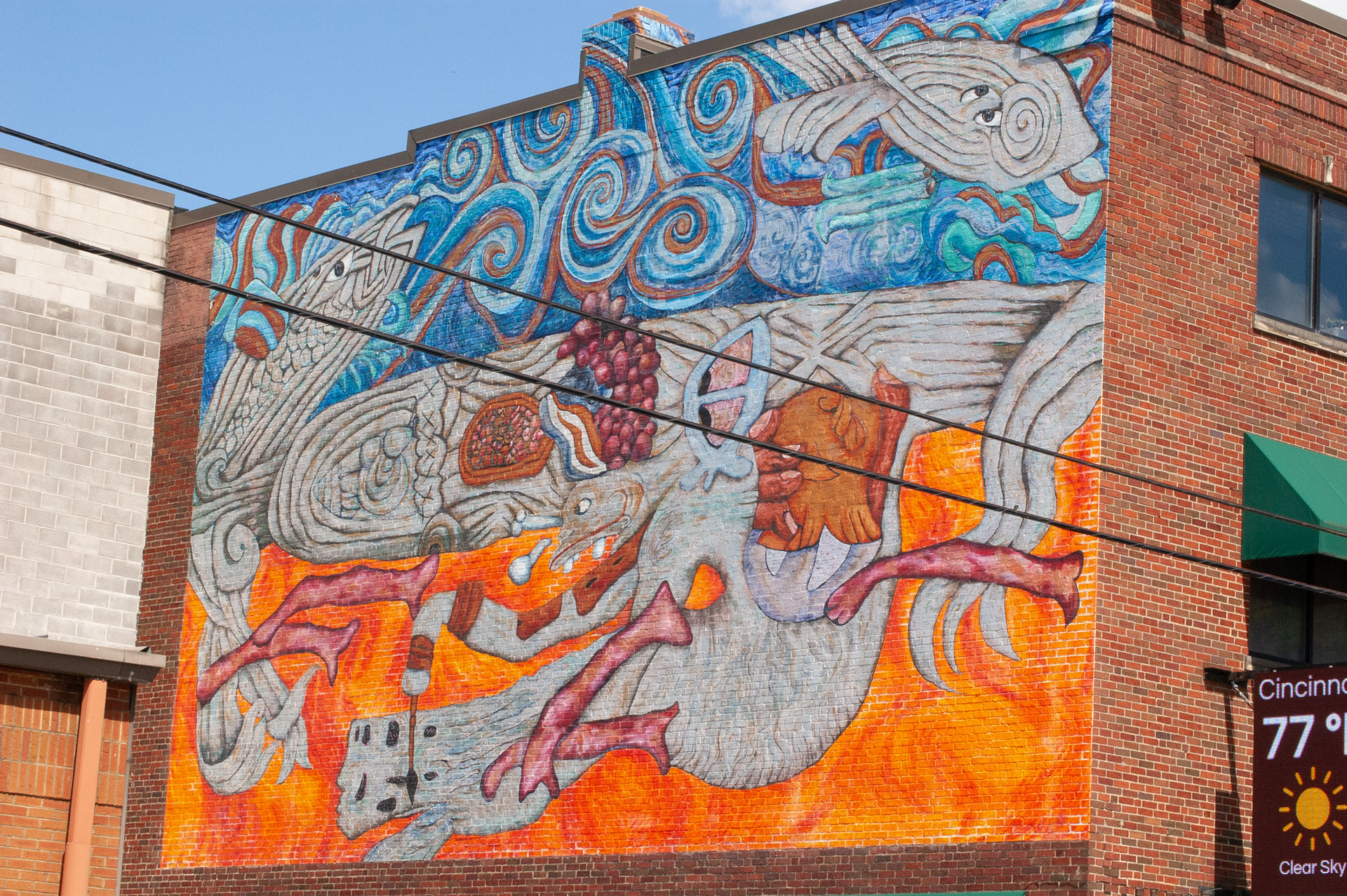 Past ArtWorks mural project art Artsville in Madisonville and inspiration for final color palette
