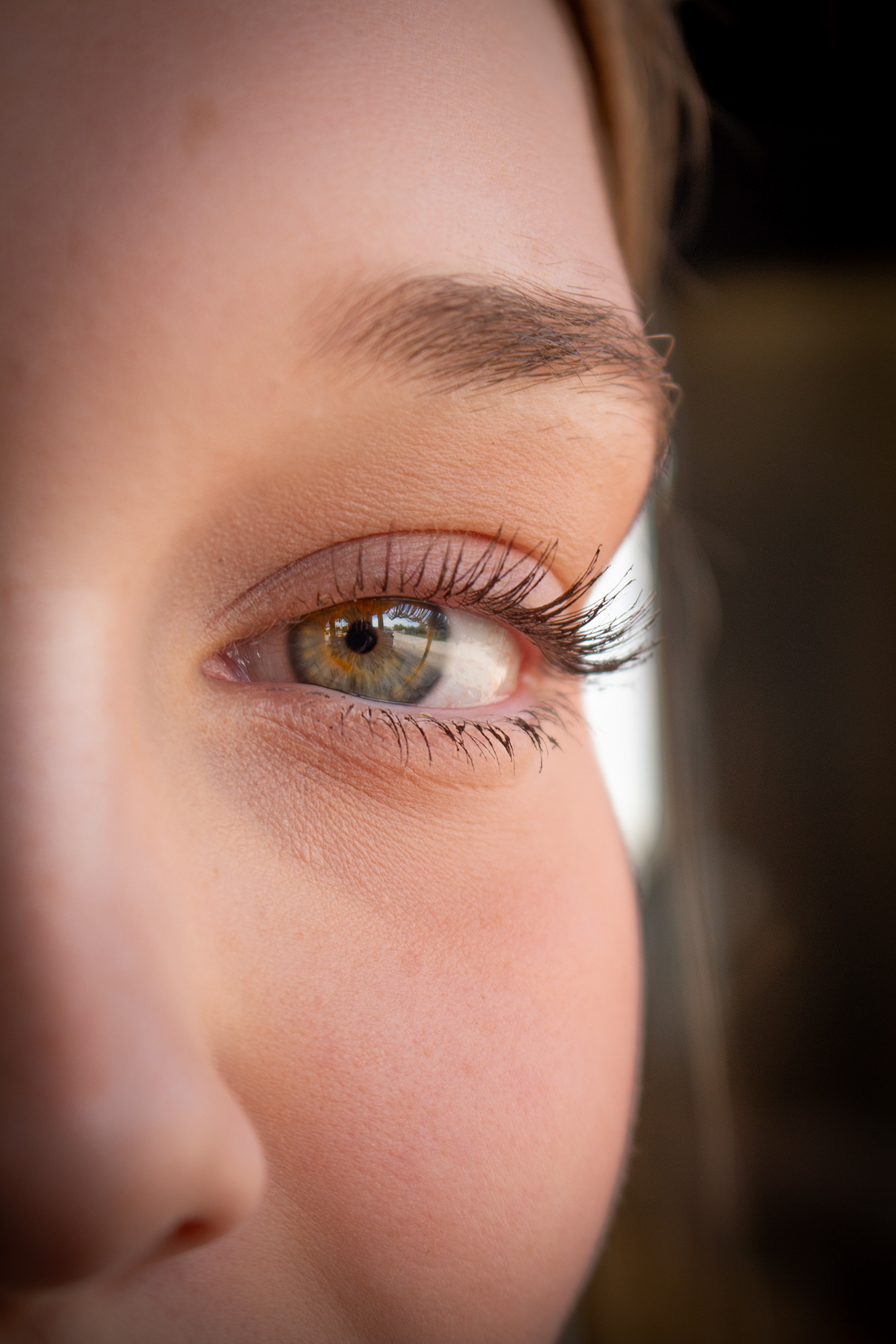 FRISCO, TEXAS April 15, 2025 Kate Glasgow poses for her eye portrait in Frisco, Texas on April 15, 2025. Glasgow is a junior at Frisco ISD's Centennial High School and is a part of the student athletic training program. Photo/ Natalie VanDerWal