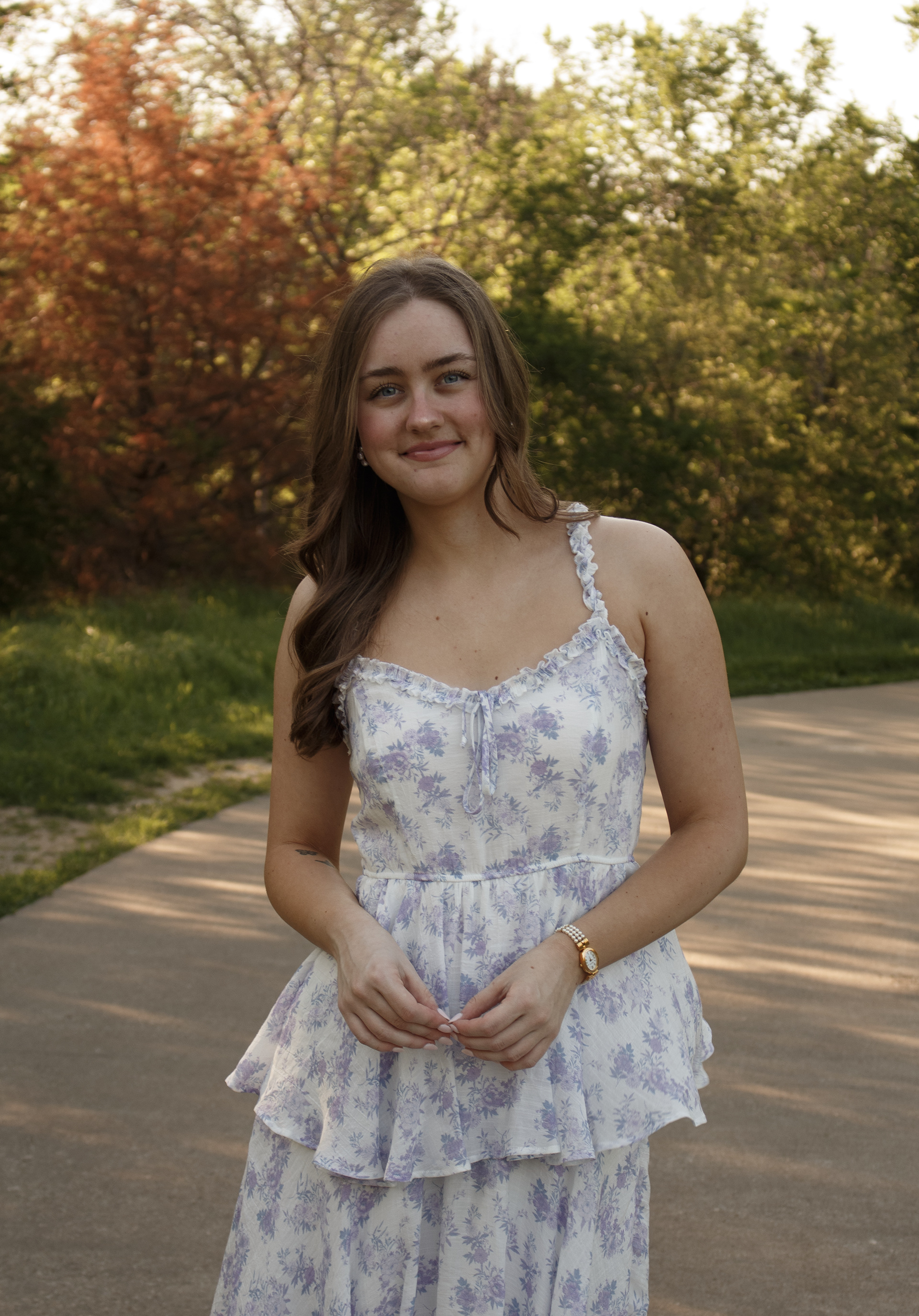 Jade Winn poses on a path at Arbor Hills Nature Preserve on April 13, 2024 in Plano, Texas. Photo/ Natalie VanDerWal