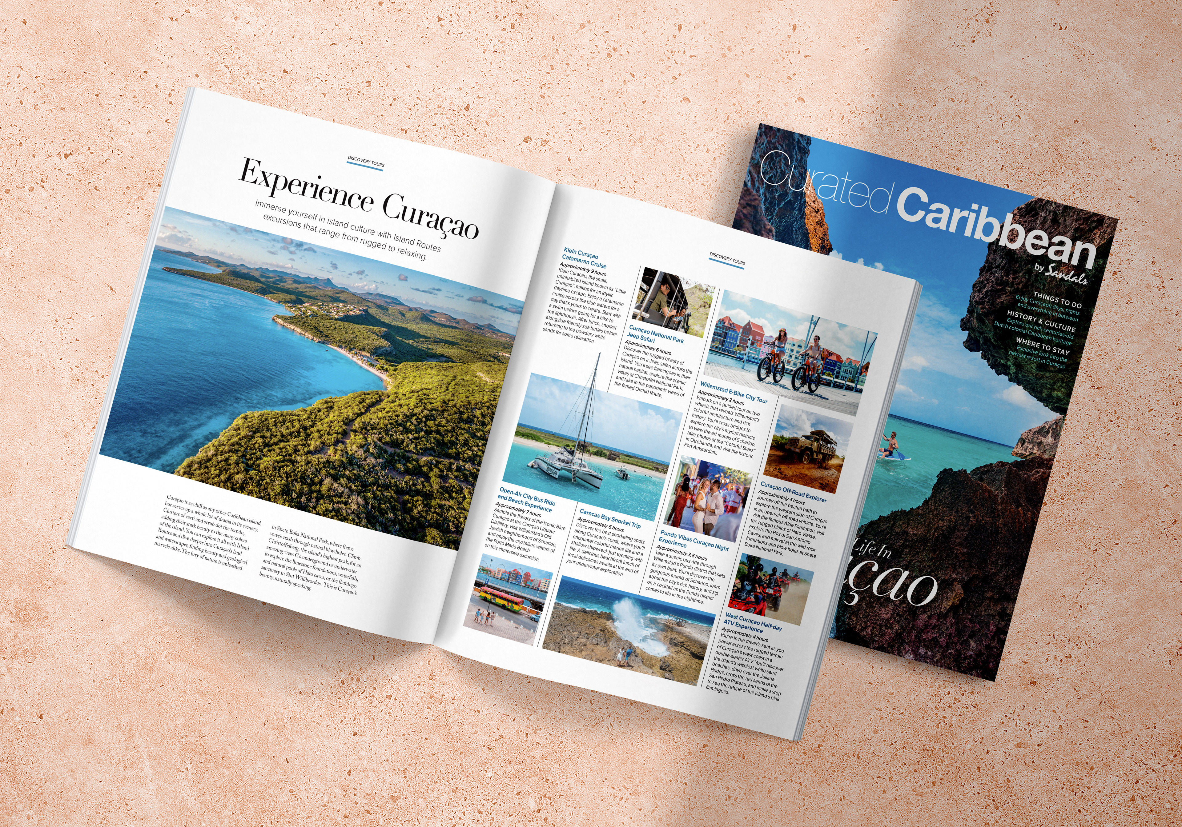 Curated Curaçao Brochure 2023 | Final Print Production | InDesign & Photoshop