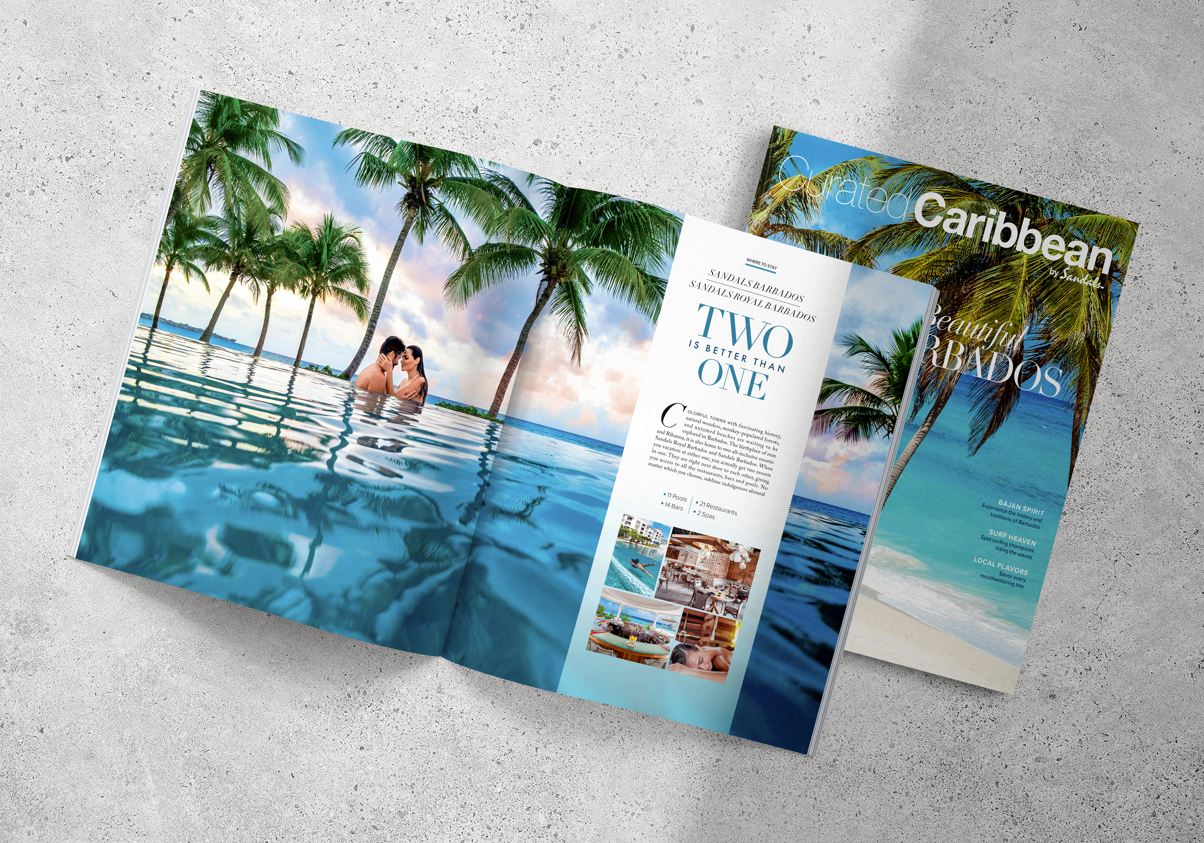 Curated Barbados Brochure 2023 | Final Print Production | InDesign & Photoshop