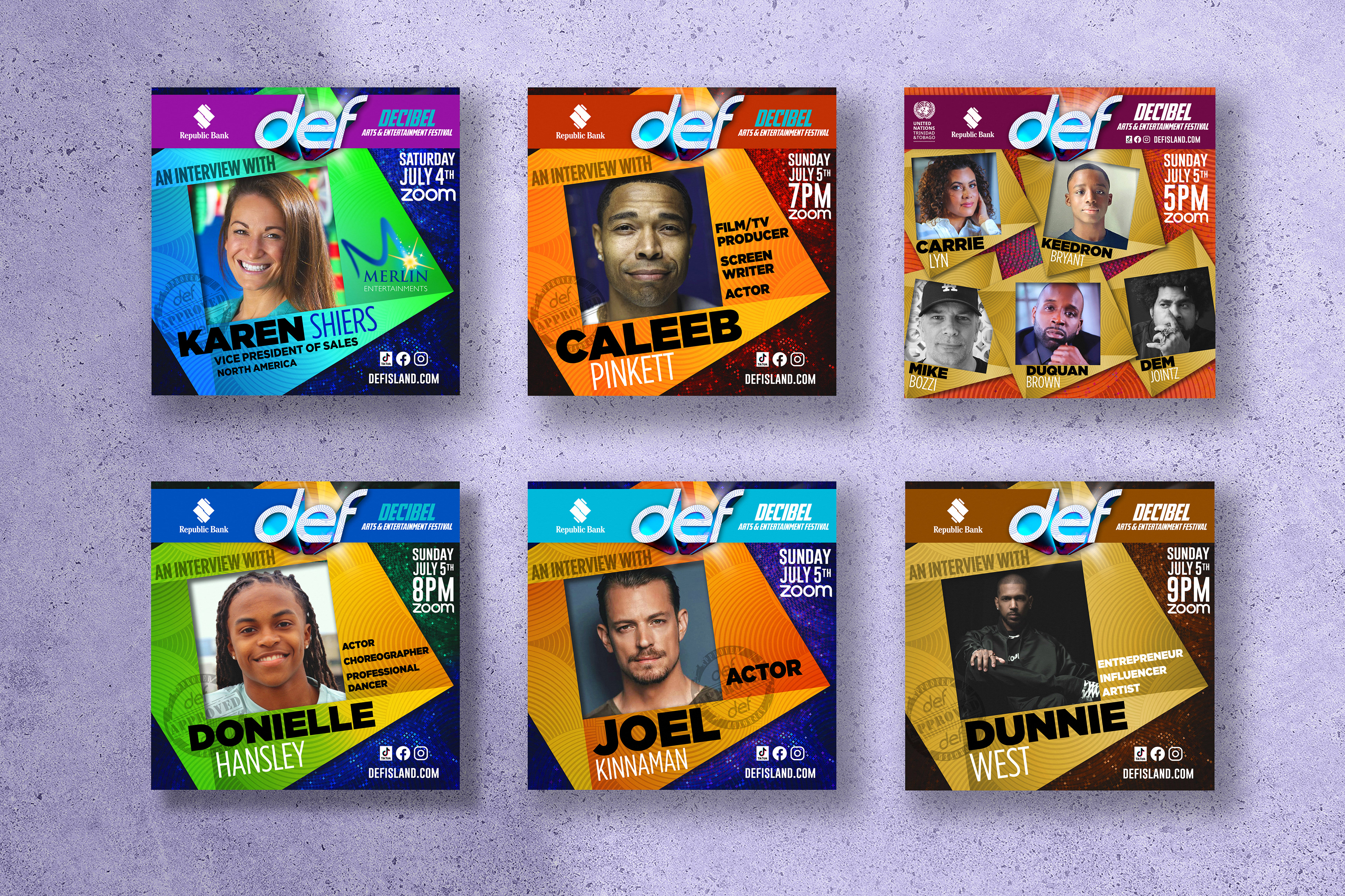 Feature Artiste Social Media Postings | Design & Production