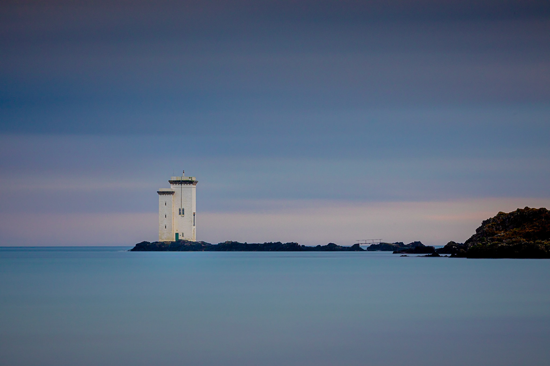 Carraig Fhada Lighthouse. Port Ellen, Islay