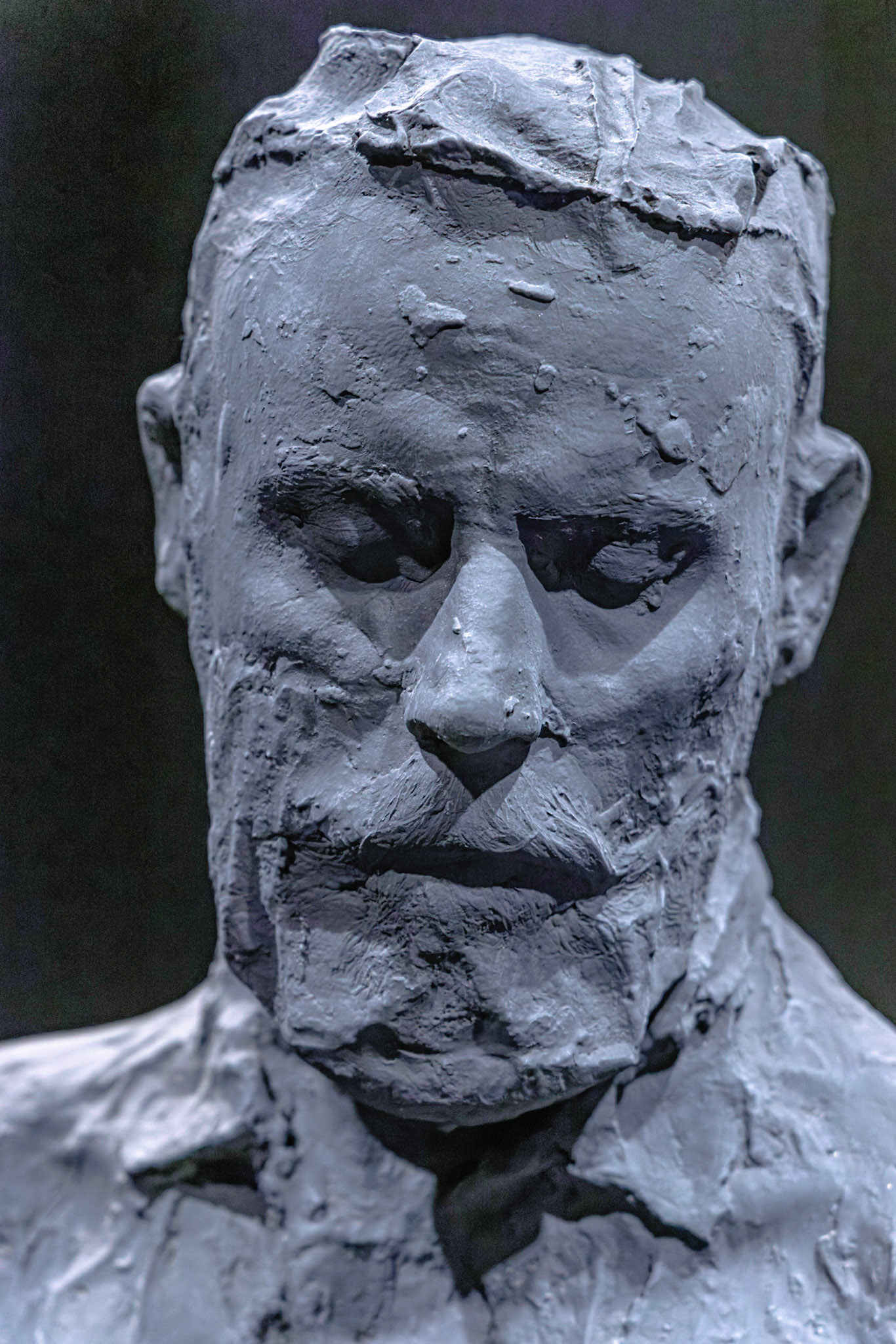 Abraham loking down in sadness