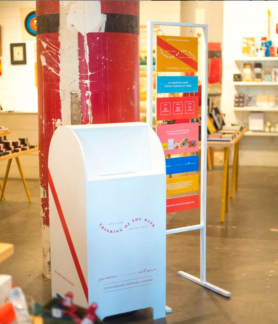 Collaborative Poster + Postcard Design for nationwide event "Thinking of You Week".