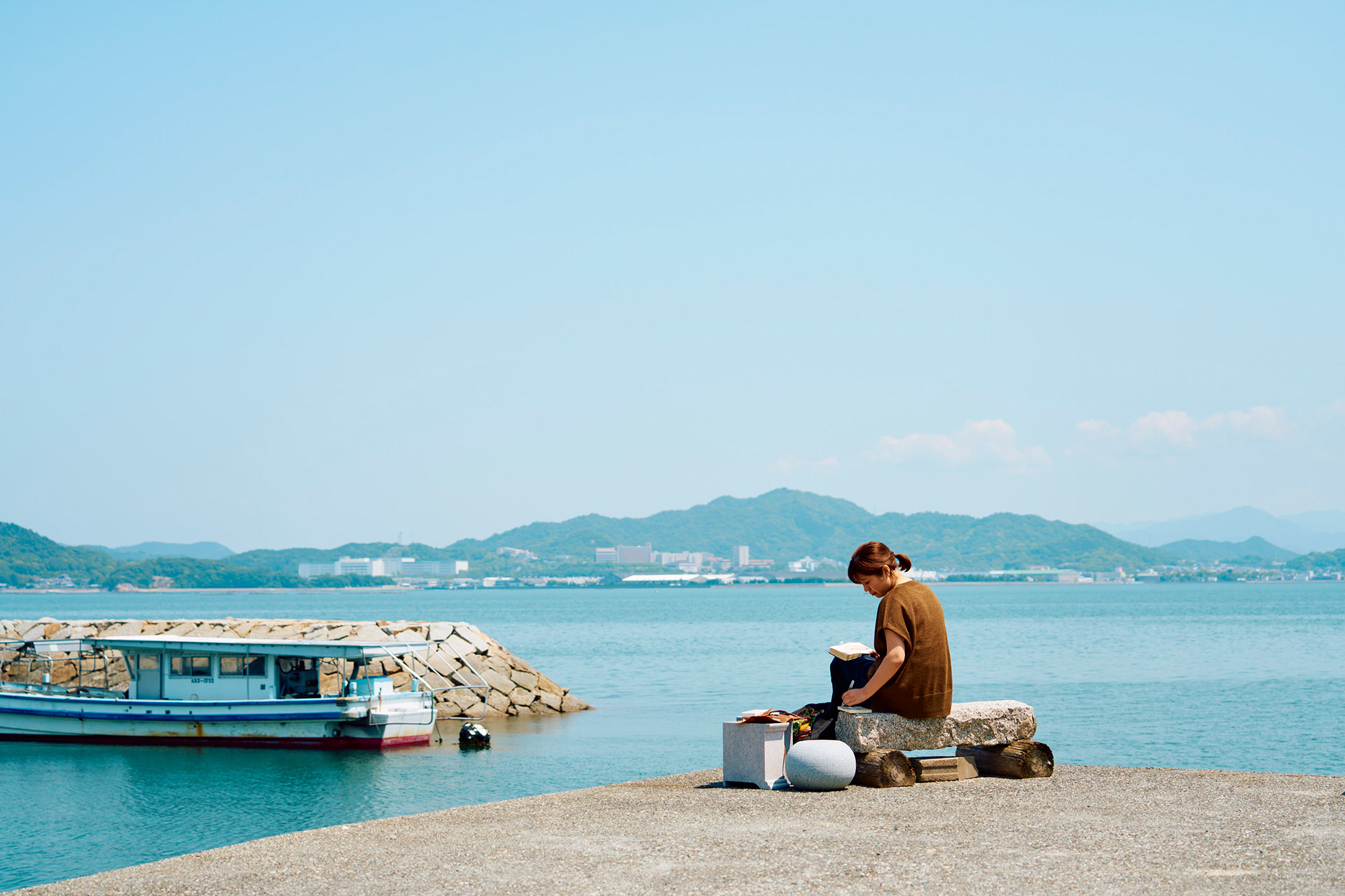 香川県 庵治半島／金山海岸にてスケッチ