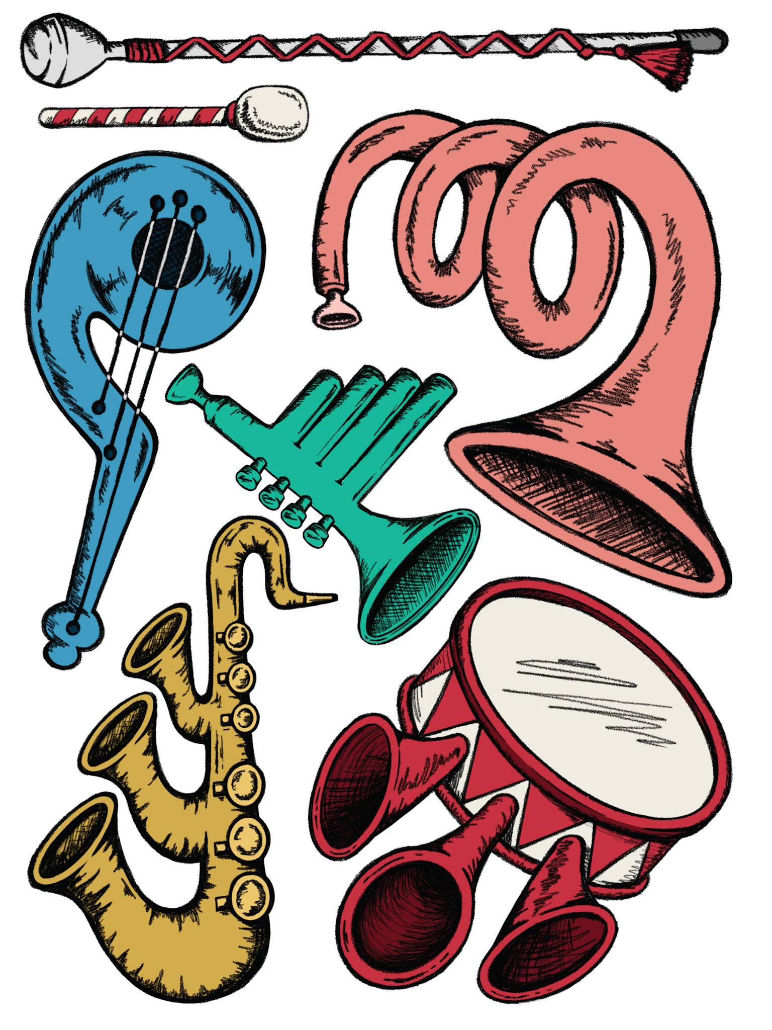 Whoville marching band instruments