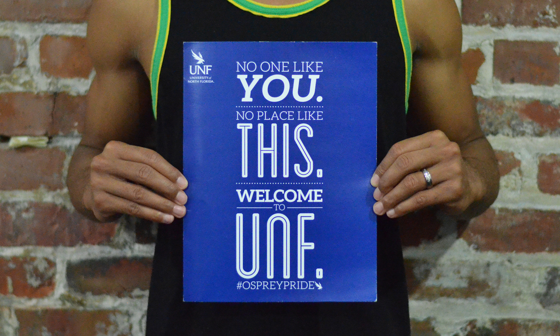 Outside view of the Admissions tour folder