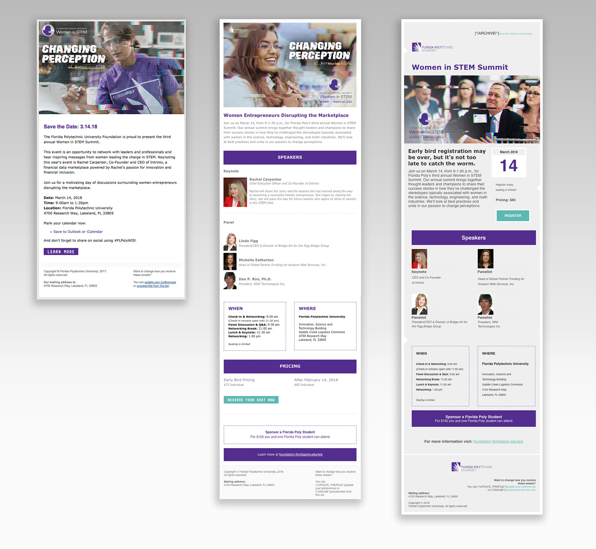 Women in STEM email marketing